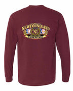 Newfoundland Thing Badge Left Chest and Back Long Sleeve in Maroon - back