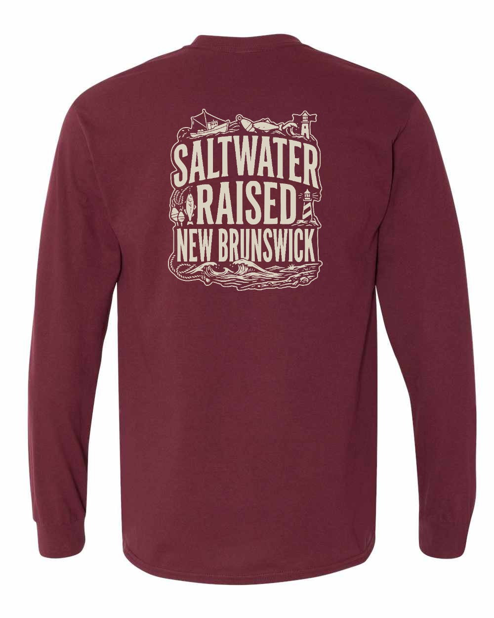 NB Saltwater Raised Folk Left Chest and Back Long Sleeve Tee - Unisex