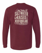 NFLD Saltwater Raised Folk Left Chest and Back Long Sleeve Tee - Unisex