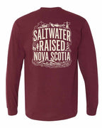 Saltwater Raised NS Folk Left Chest and Back Long Sleeve - Unisex