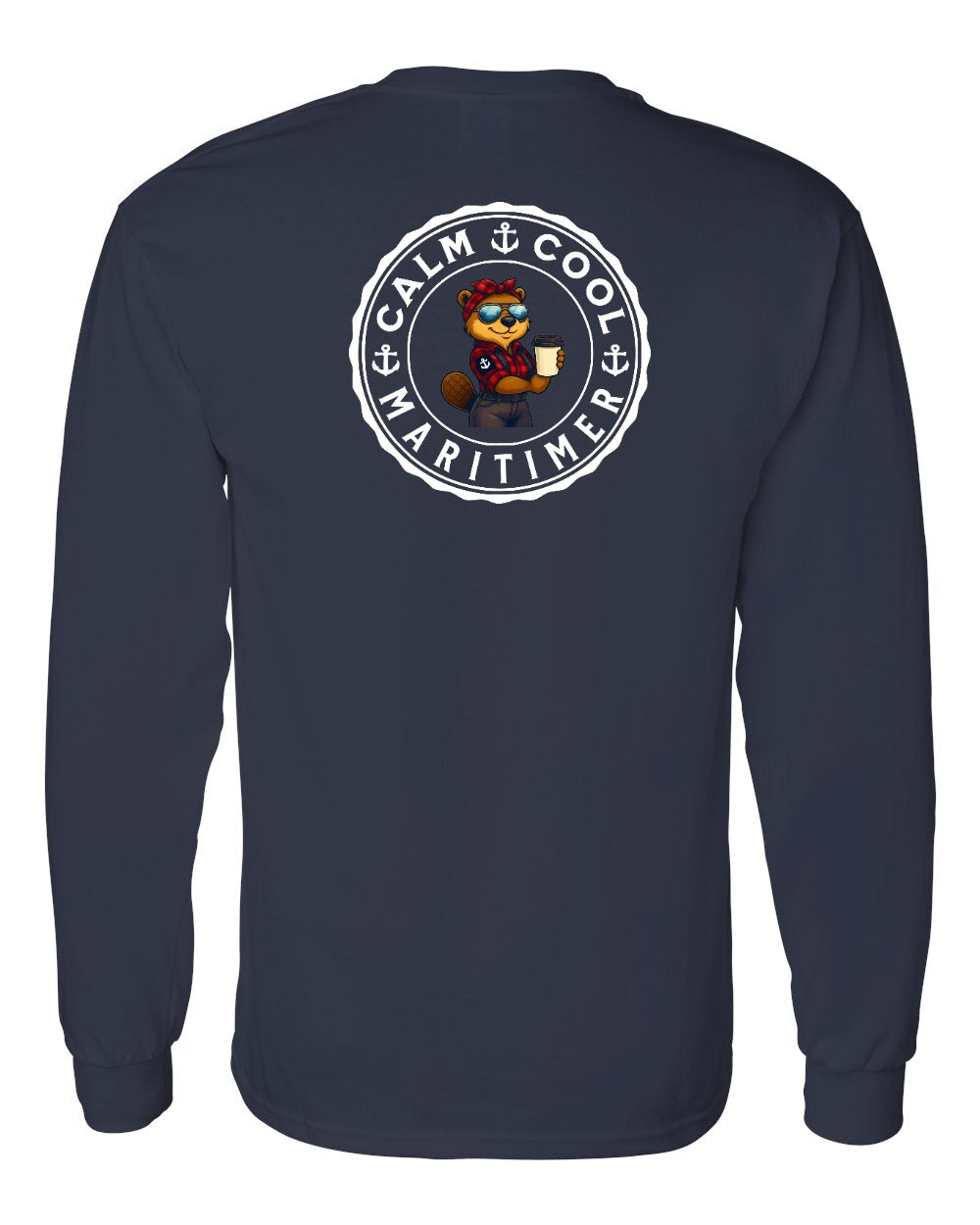 Calm Cool Maritimer Rosie Left Chest & Back Long Sleeve Tee - Unisex