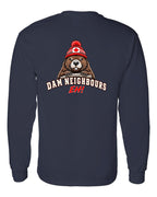 Dam Neighbours Left Chest and Back Long Sleeve in Navy - back