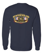 Newfoundland Thing Badge Left Chest and Back Long Sleeve in Navy - back