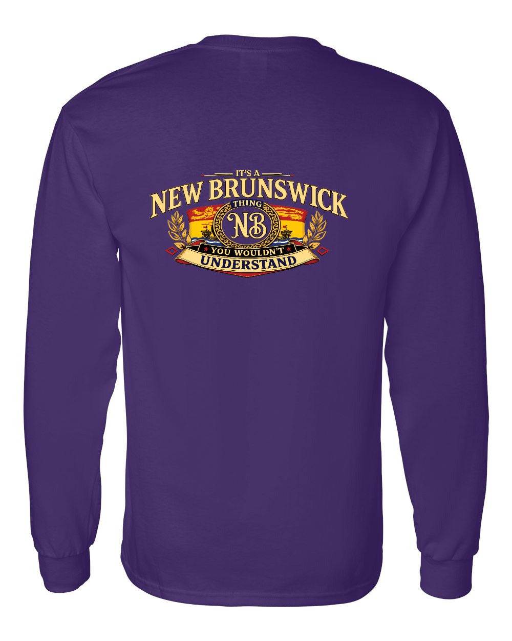Nb Understand Left Chest and Back Long Sleeve in Purple - back