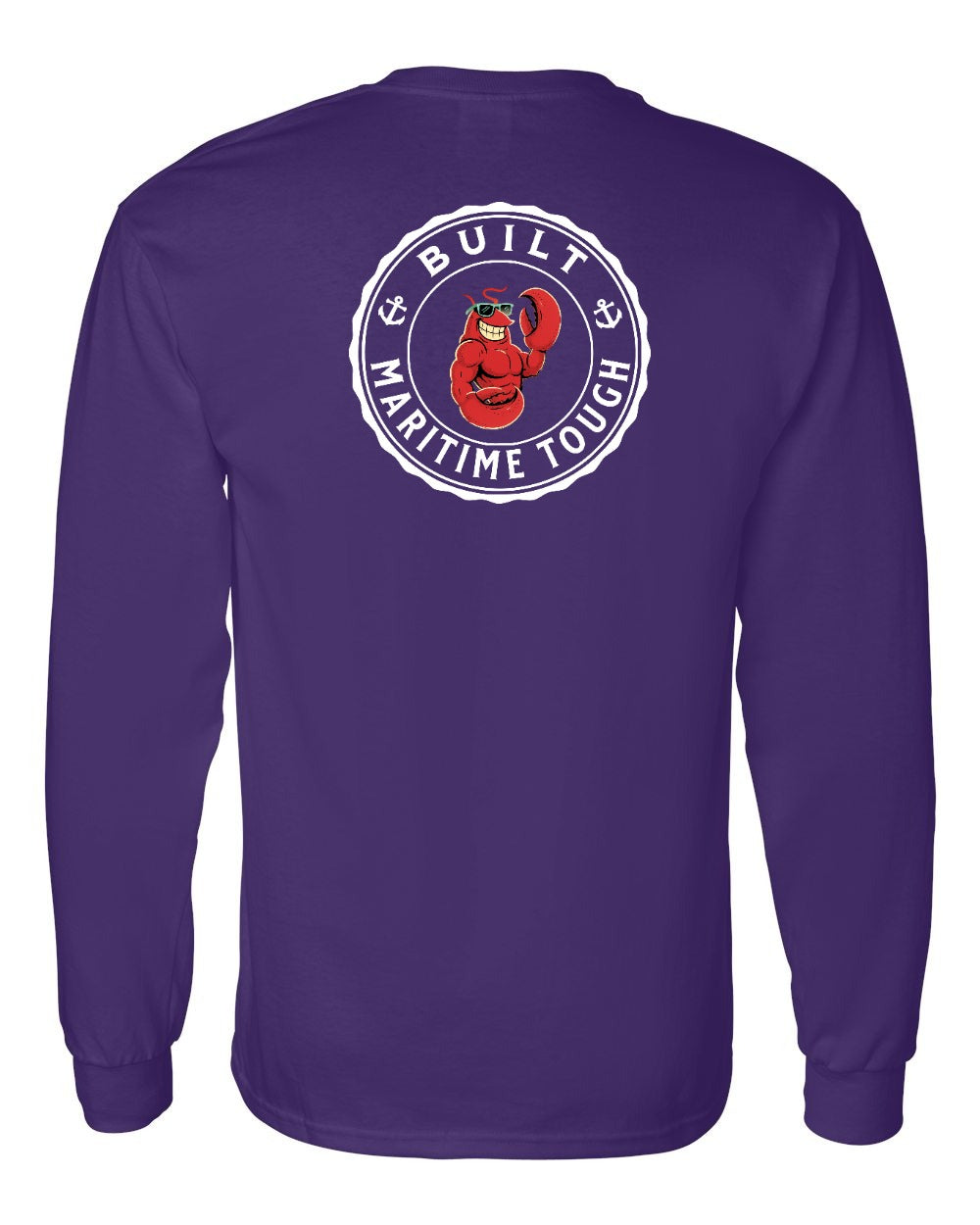 Built Maritime Tough Lobster Left Chest & Back Long Sleeve Tee - Unisex