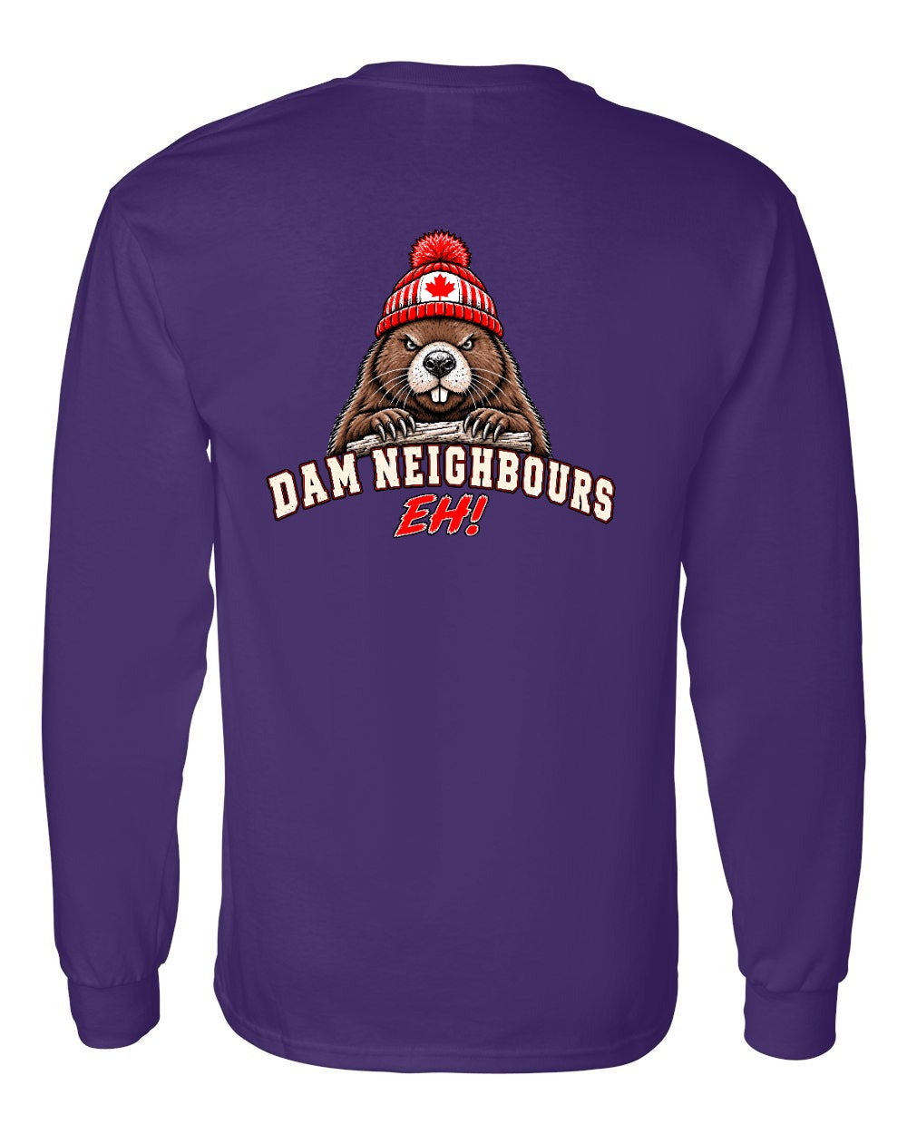Dam Neighbours Left Chest and Back Long Sleeve in Purple - back