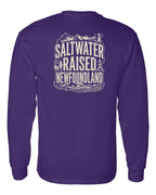 NFLD Saltwater Raised Folk Left Chest and Back Long Sleeve Tee - Unisex