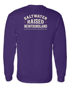 NFLD Saltwater Raised Sign Left Chest and Back Long Sleeve Tee - Unisex