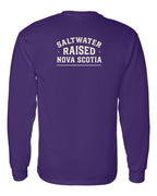 Saltwater Raised NS Sign Left Chest and Back Long Sleeve Tee - Unisex