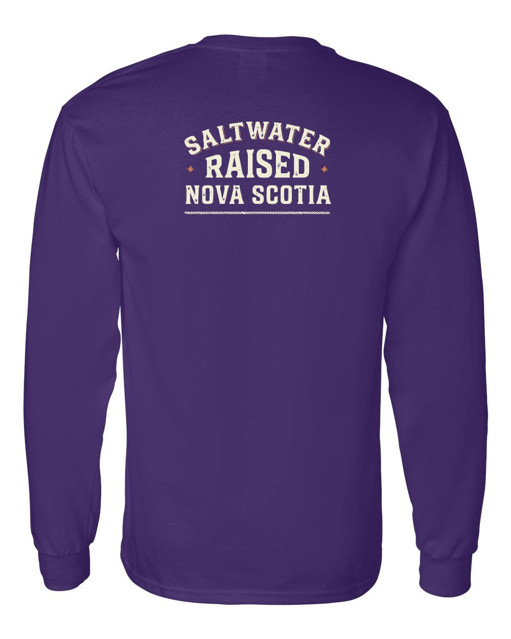 Saltwater Raised NS Sign Left Chest and Back Long Sleeve Tee - Unisex