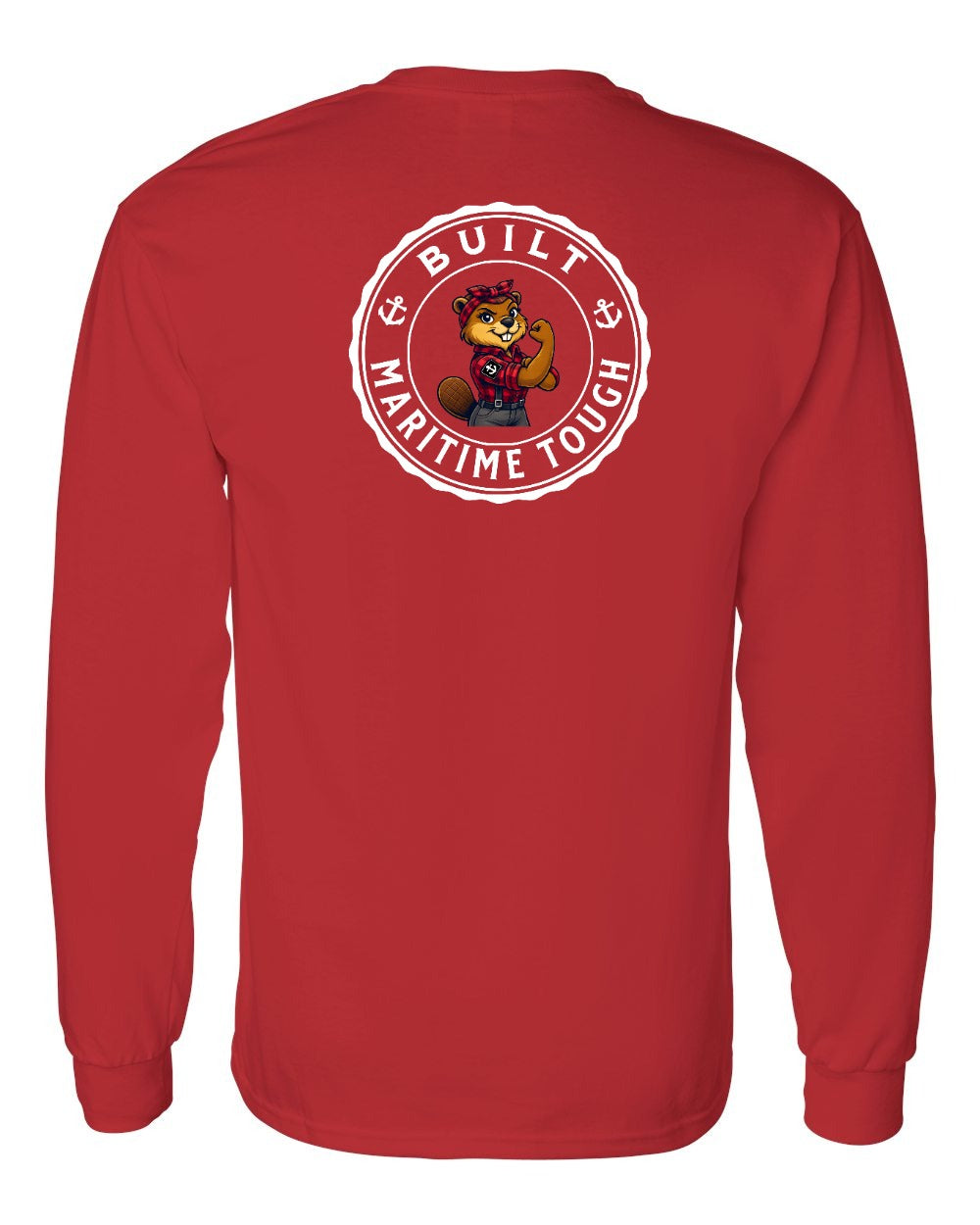 Built Maritime Tough Rosie Left Chest & Back Long Sleeve Tee - Unisex