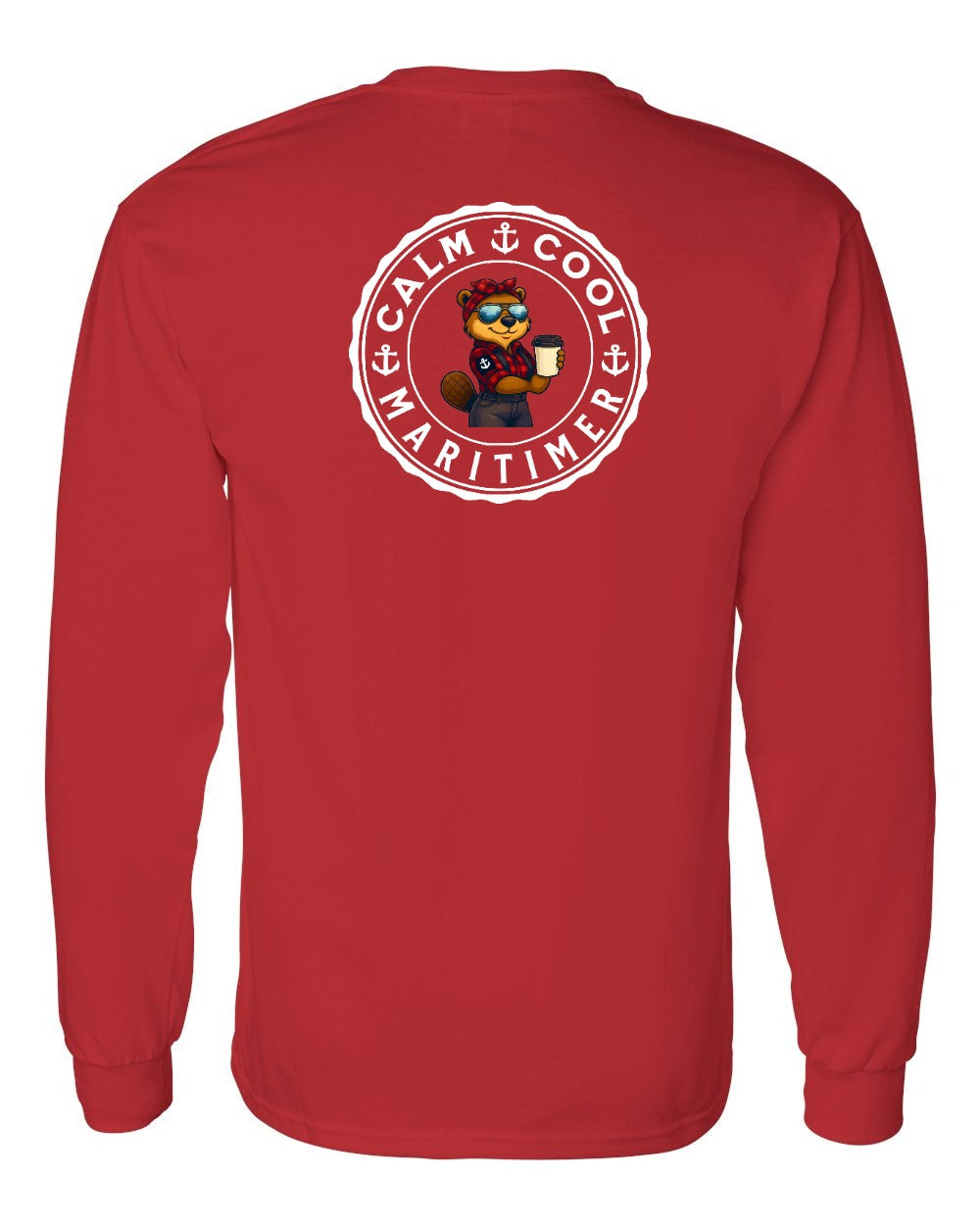 Calm Cool Maritimer Rosie Left Chest & Back Long Sleeve Tee - Unisex
