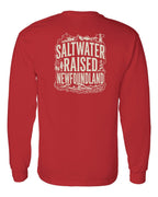 NFLD Saltwater Raised Folk Left Chest and Back Long Sleeve Tee - Unisex