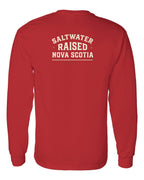 Saltwater Raised NS Sign Left Chest and Back Long Sleeve Tee - Unisex