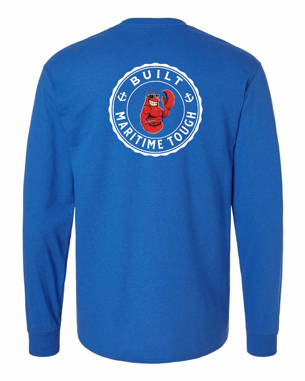 Built Maritime Tough Lobster Left Chest & Back Long Sleeve Tee - Unisex