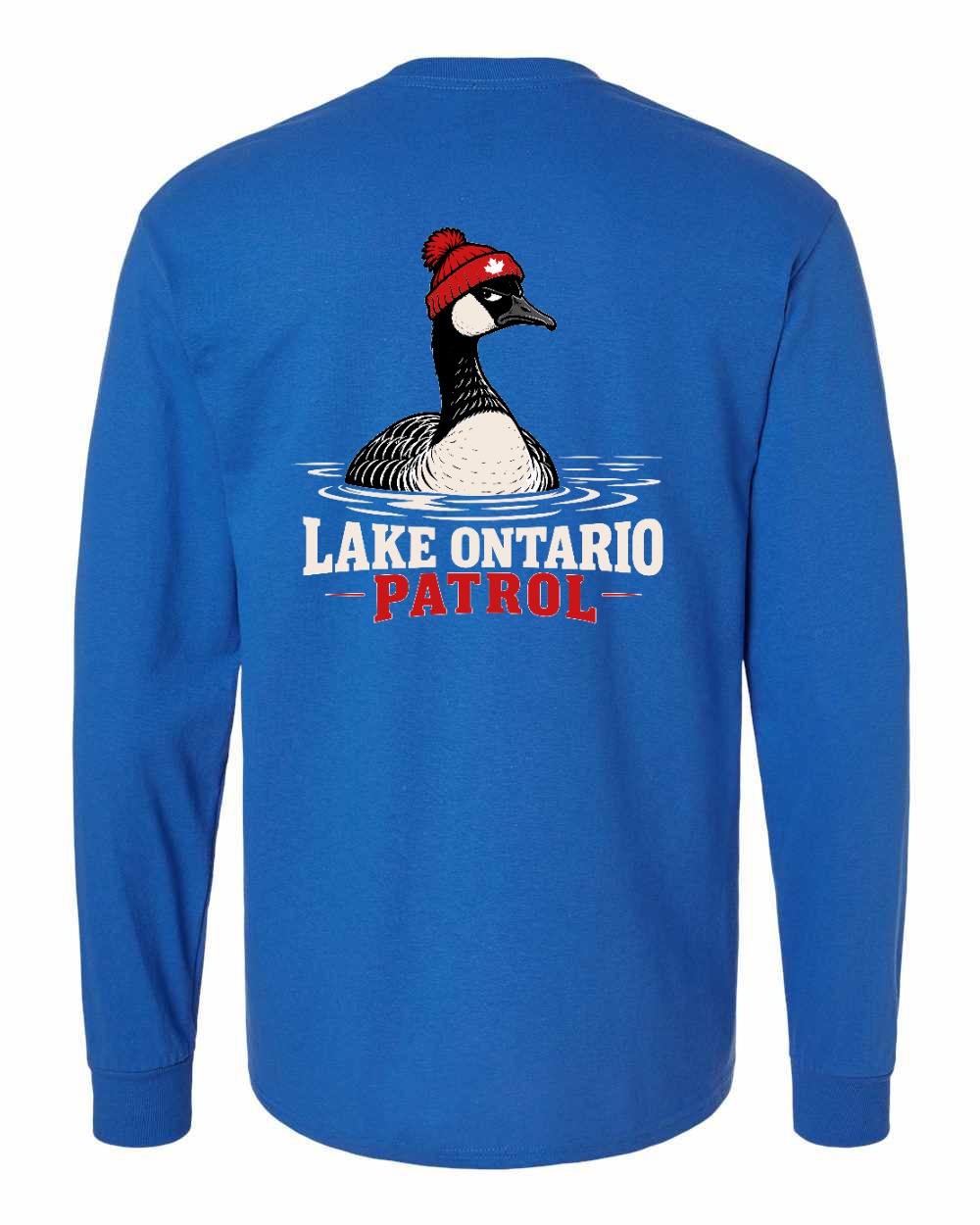 Lake Patrol Left Chest and Back Long Sleeve in Royal - back