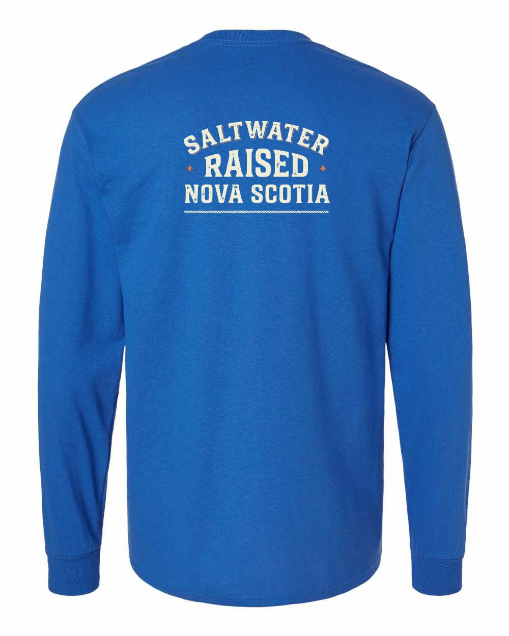 Saltwater Raised NS Sign Left Chest and Back Long Sleeve Tee - Unisex
