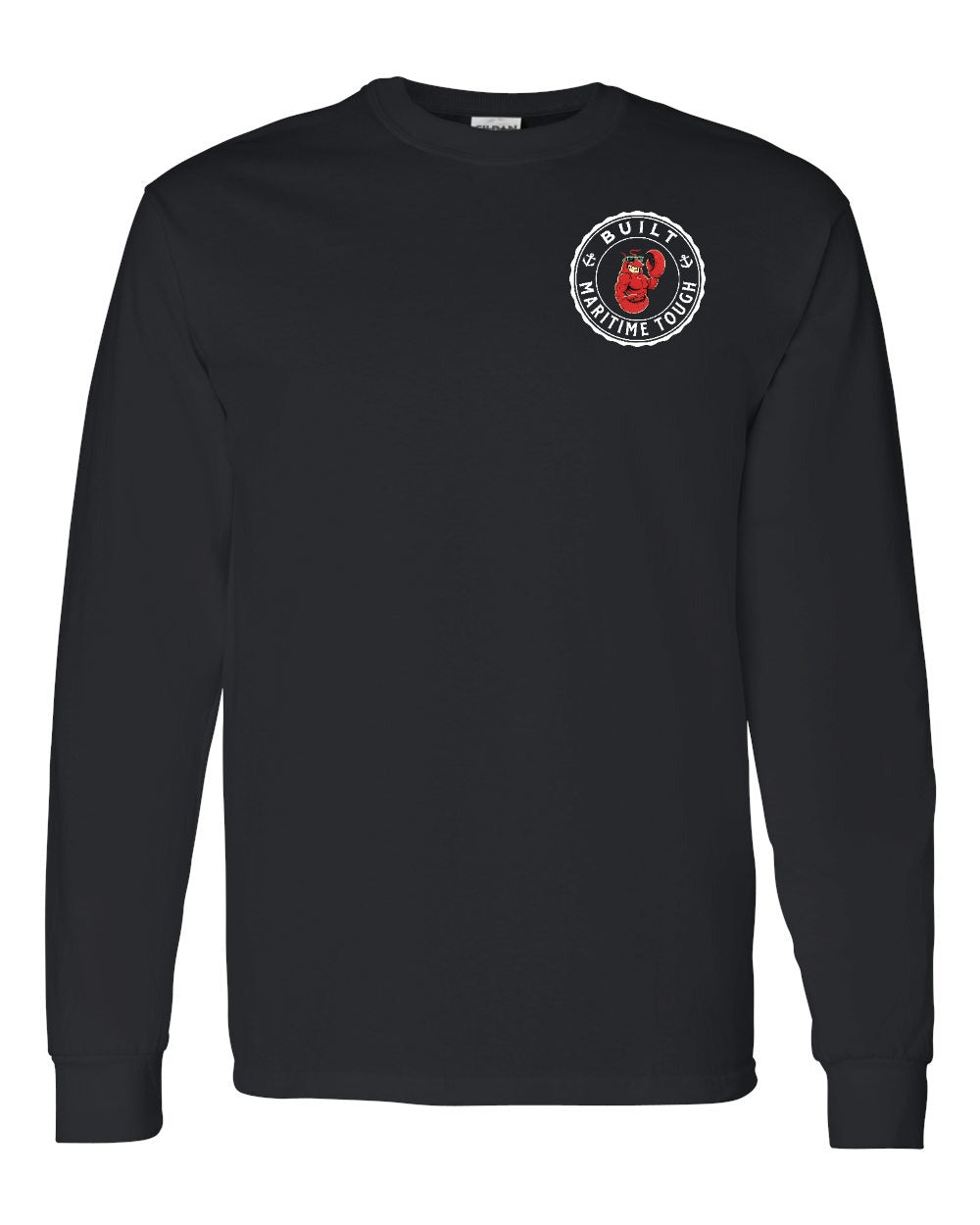 Built Maritime Tough Lobster Left Chest & Back Long Sleeve Tee - Unisex