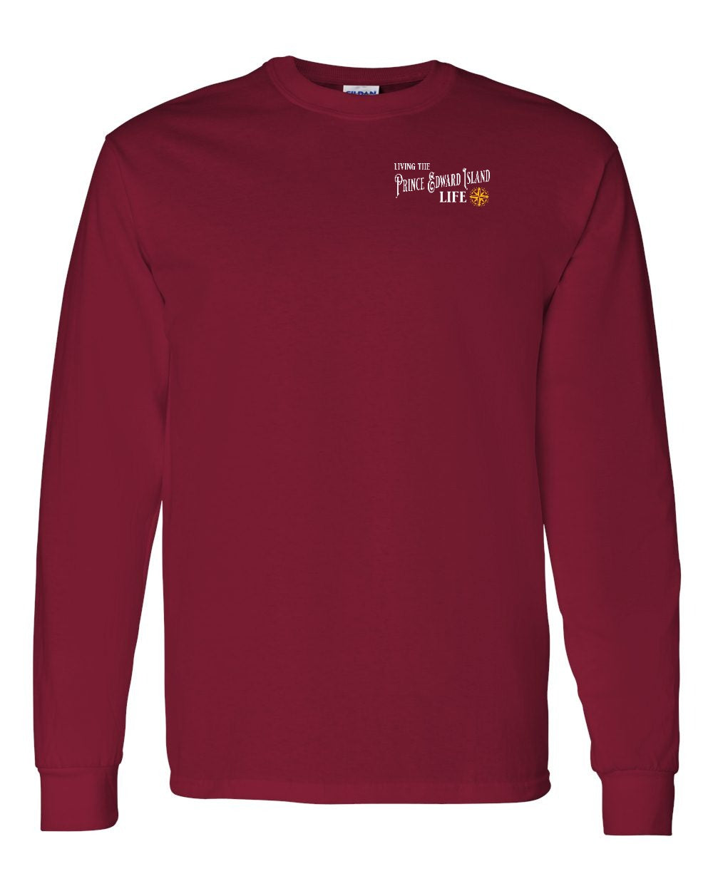 Living the PEI Left Life Yellow Compass Left Chest Long Sleeve Tee - Unisex