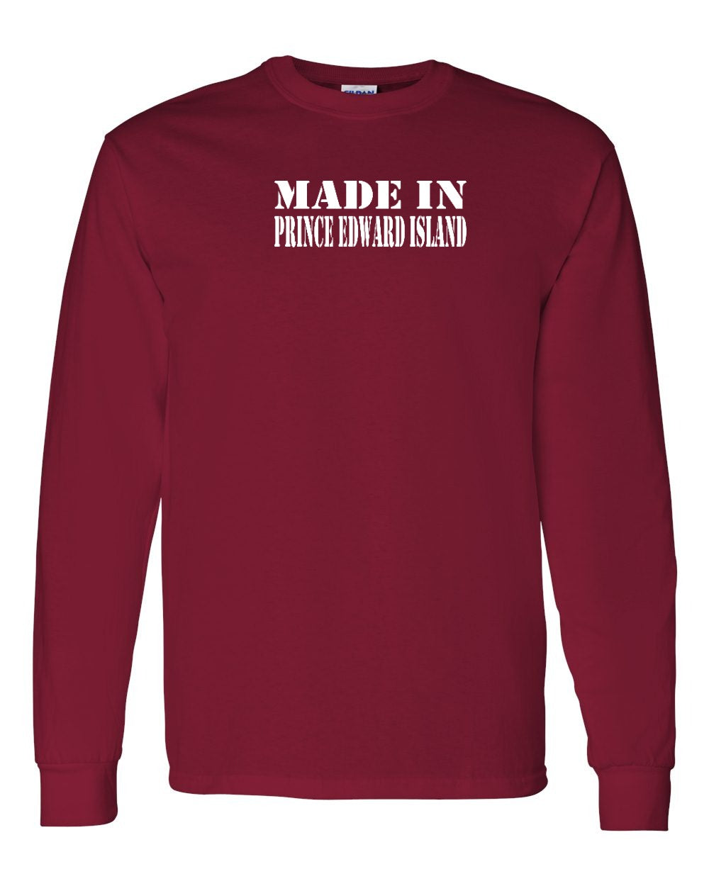 Made In PEI white lettering Long Sleeve Tee - Unisex