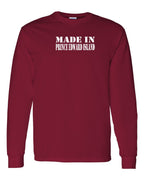 Made In PEI white lettering Long Sleeve Tee - Unisex