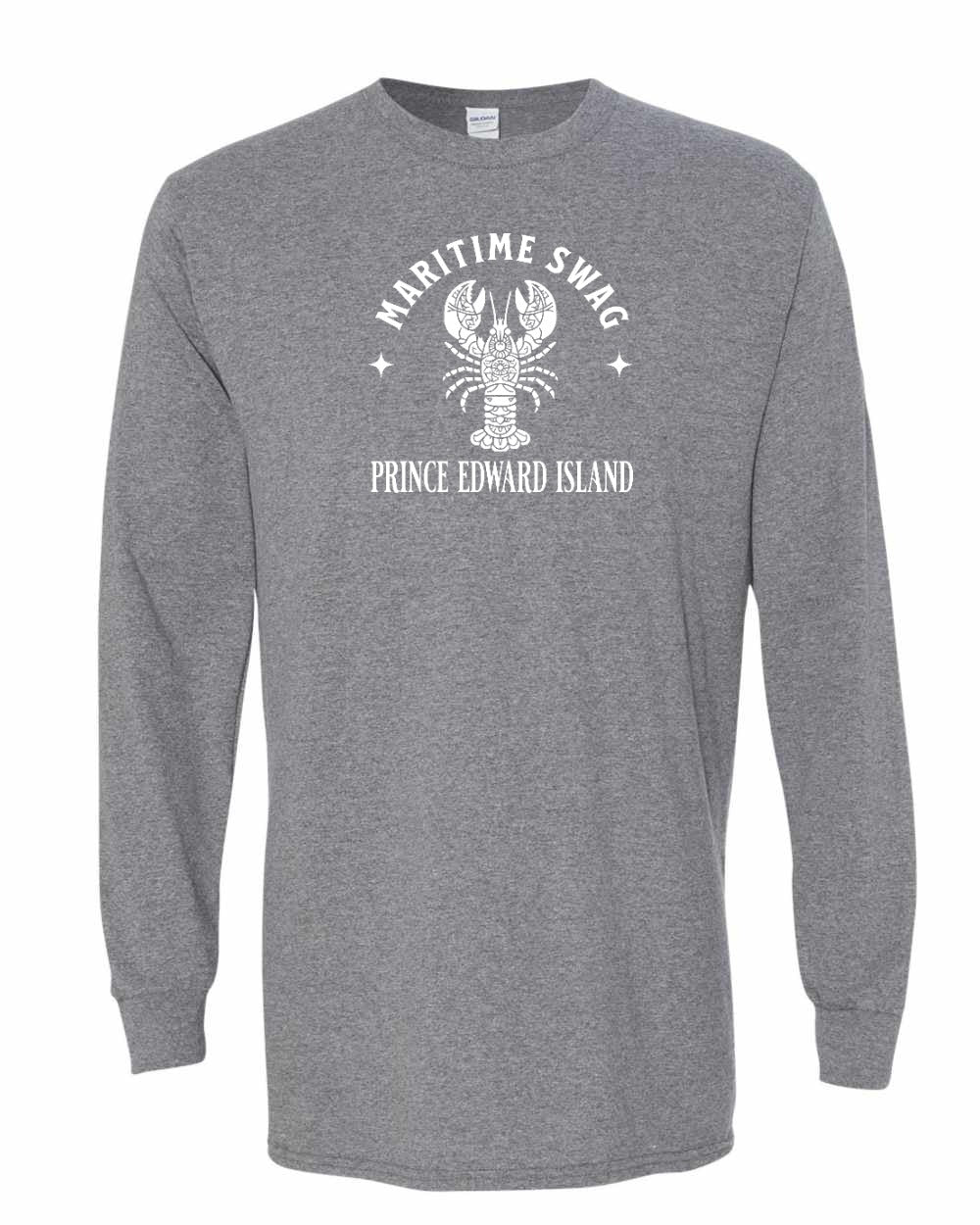 Maritime Swag PEI Mandala White Lobster Long Sleeve Tee - Unisex