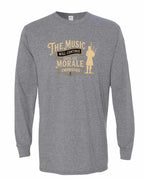 Muisic Will Continue Bagpipes Long Sleeve in Graphite Heather