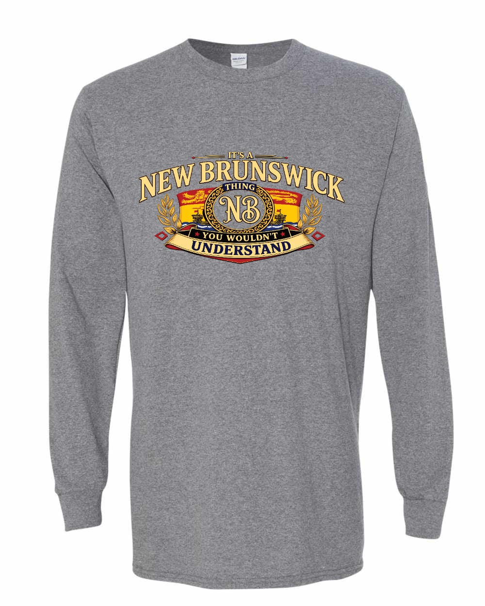 Nb Understand Full Front Long Sleeve in Graphite Heather