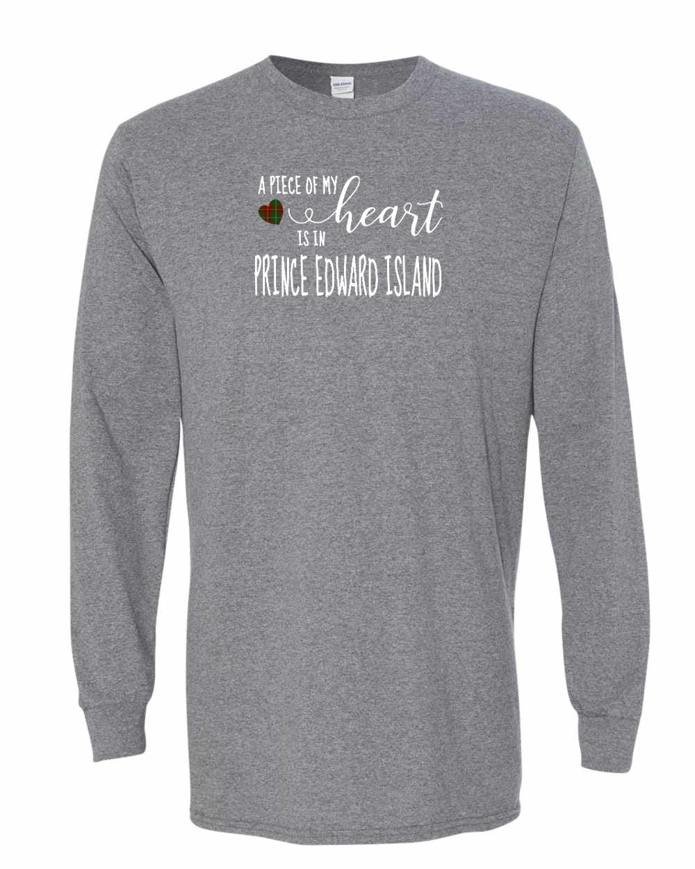 A Piece Of My Heart in PEI Tartan Long Sleeve Tee - Unisex
