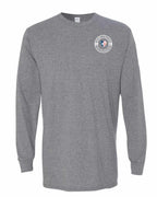 Born and Raised NFLD Heart Flag Left Chest Long Sleeve Tee - Unisex