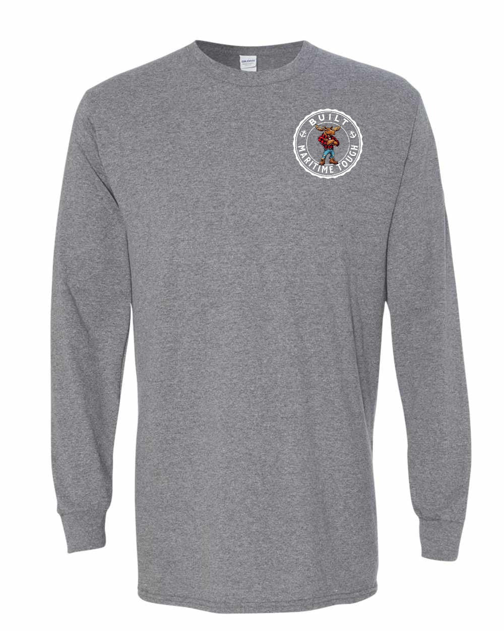 Built Maritime Tough Moose Left Chest Long Sleeve Tee - Unisex