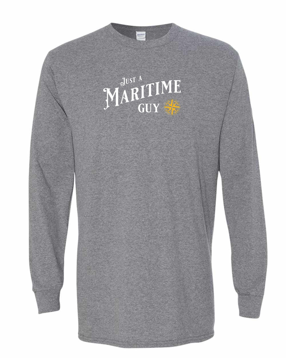 Just a Maritime Guy Yellow Compass Long Sleeve Tee - Unisex