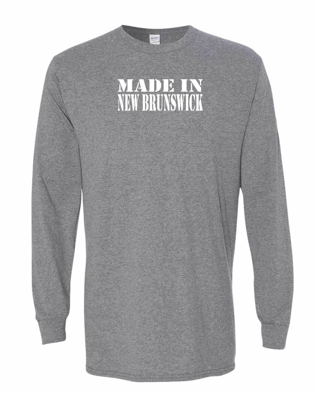 Made In NB White Lettering Long Sleeve Tee - Unisex