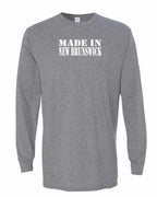 Made In NB White Lettering Long Sleeve Tee - Unisex