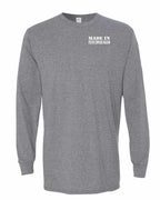 Made in PEI White Lettering Left Chest Long Sleeve Tee - Unisex