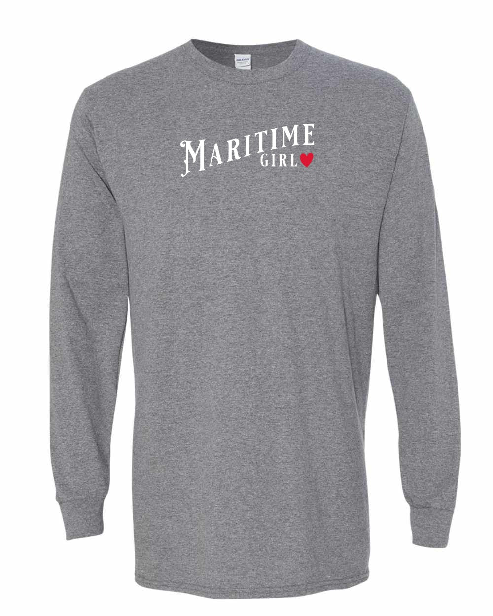 Maritime Girl red heart Long Sleeve - Unisex
