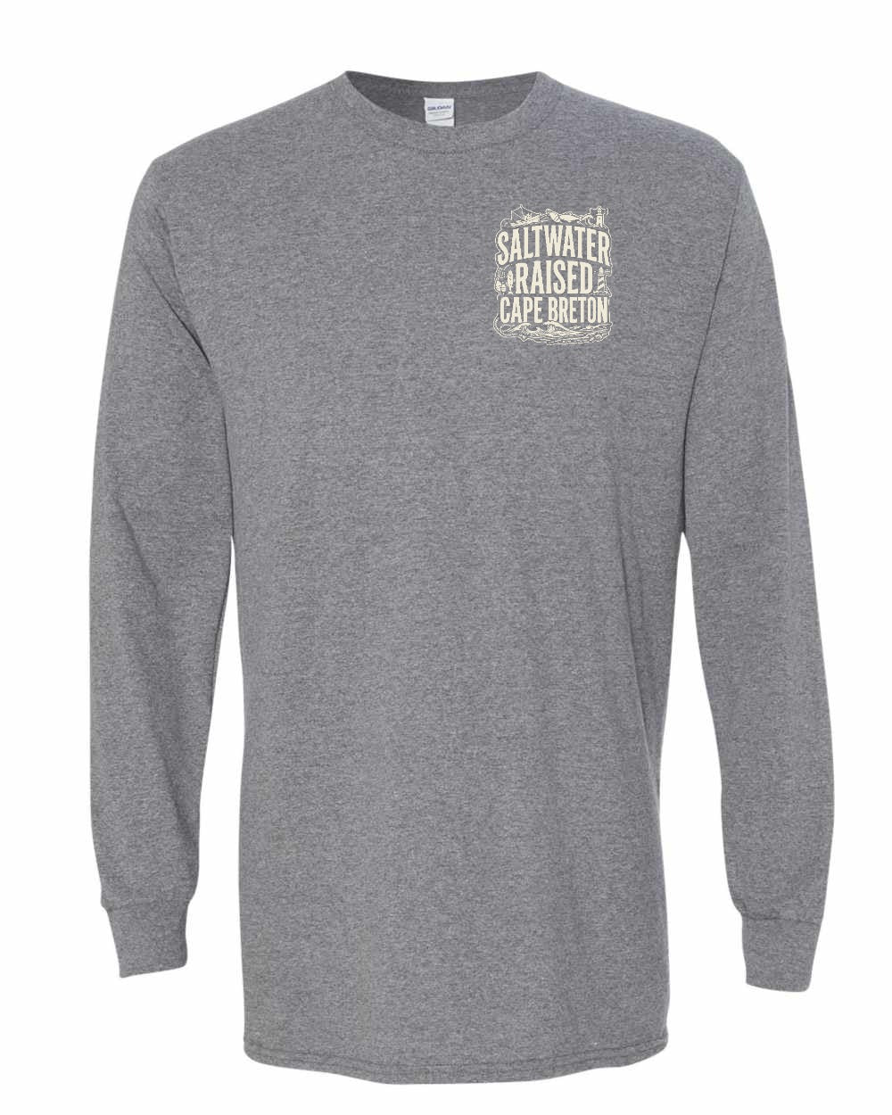 CB Saltwater Raised Folk Left Chest and Back Long Sleeve Tee - Unisex