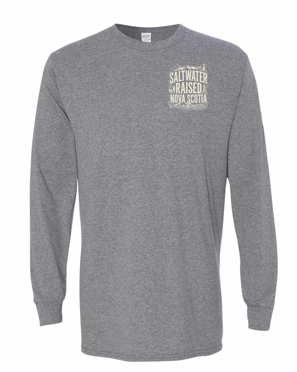 Saltwater Raised NS Folk Left Chest Long Sleeve - Unisex