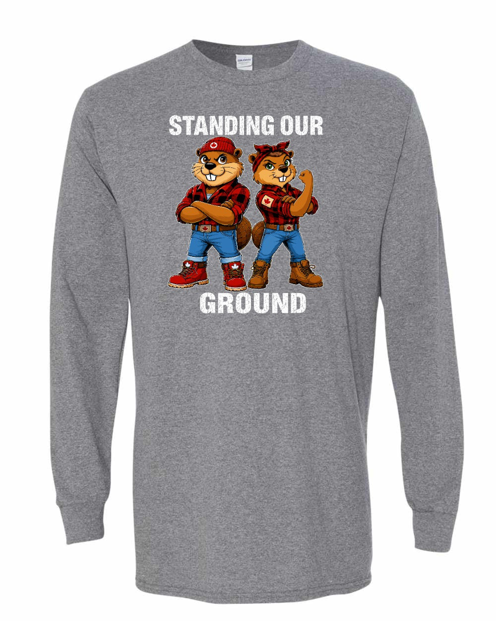 Standing Our Ground Full Front Long Sleeve in Graphite Heather