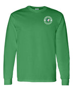 Born and Raised NFLD Heart Flag Left Chest & Back Long Sleeve Tee - Unisex