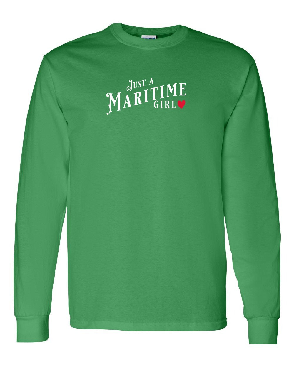Just a Maritime Girl red heart Long Sleeve Tee - Unisex