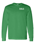Made in PEI White Lettering Left Chest Long Sleeve Tee - Unisex