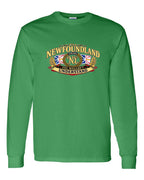 Newfoundland Thing Badge Full Front Long Sleeve in Irish Green