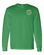 Born and Raised NB Heart Flag Left Chest & Back Long Sleeve Tee - Unisex