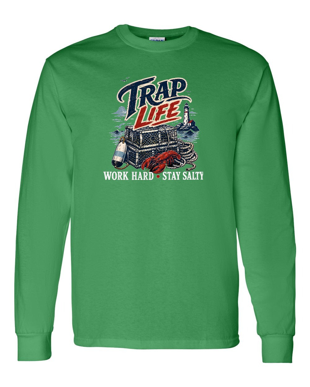 Trap Life Long Sleeve in Irish Green