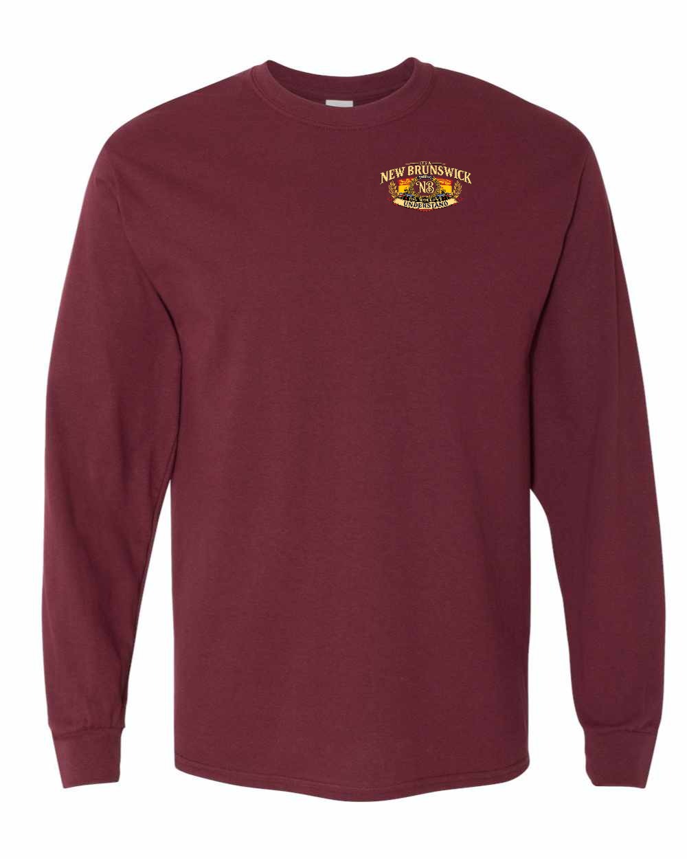 Nb Understand Left Chest and Back Long Sleeve in Maroon