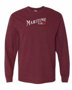 Maritime Girl red heart Long Sleeve - Unisex
