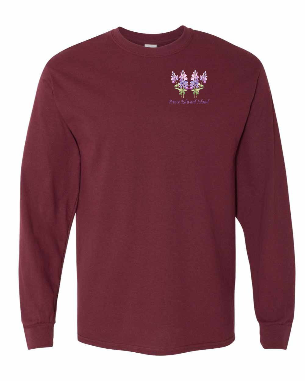 PEI Lupins Left Chest Long Sleeve Tee - Unisex