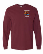 Standing Our Ground Left Chest and Back Long Sleeve in Maroon