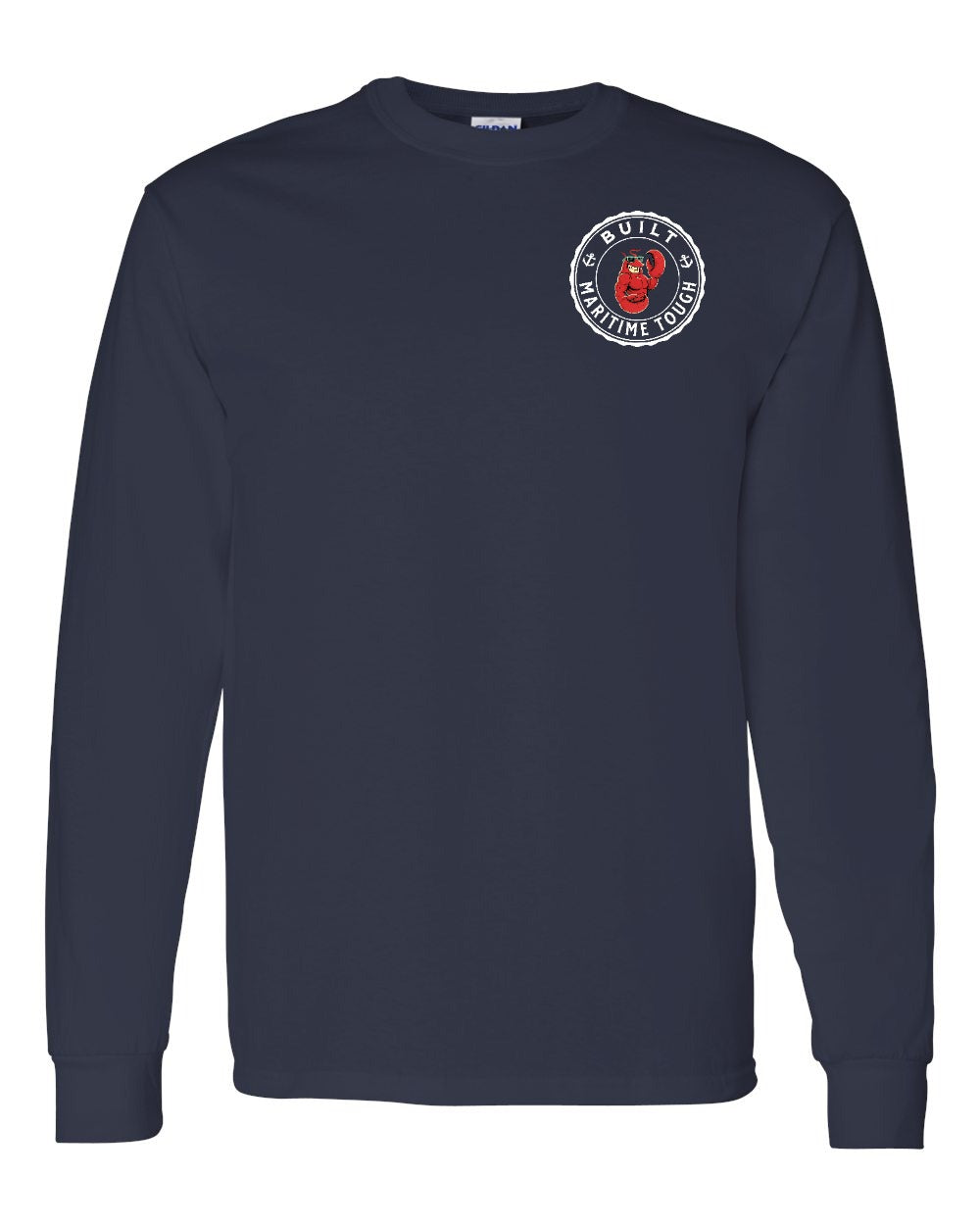 Built Maritime Tough Lobster Left Chest Long Sleeve Tee - Unisex